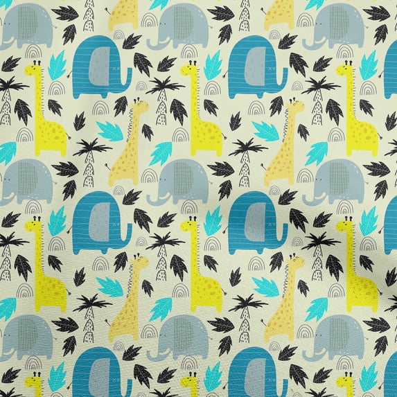 oneOoneGeorgetteViscoseYellowFabricAnimalSkinQuiltingSuppliesPrintSewingFabricByTheYard42InchWide