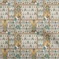 thumbnail image 1 of oneOonePolyesterSpandexMustardYellowFabricFlameStitchSewingMaterialPrintFabricByTheYard56InchWide, 1 of 4
