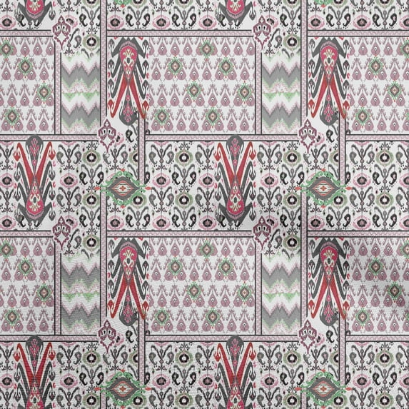 oneOonePolyesterSpandexRedFabricFlameStitchCraftProjectsDecorFabricPrintedByTheYard56InchWide