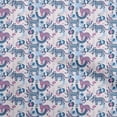thumbnail image 1 of oneOoneRayonBabyBlueFabricTropicalAbstractLeafWithAnimalSewingCraftProjectsFabricPrintsByYard56InchWide, 1 of 4