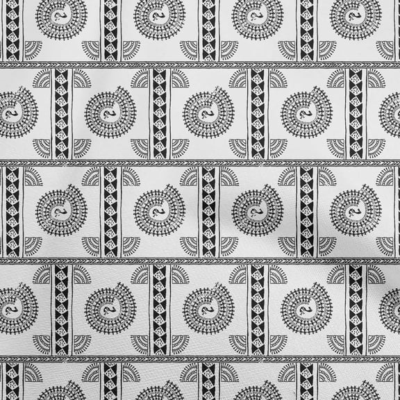 oneOoneRayonGrayFabricAsianFloralBlockDressMaterialFabricPrintFabricByTheYard56InchWide