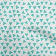 thumbnail image 1 of oneOoneRayonTurquoiseBlueFabricGeometricTriangleSewingCraftProjectsFabricPrintsByYard56InchWide, 1 of 4