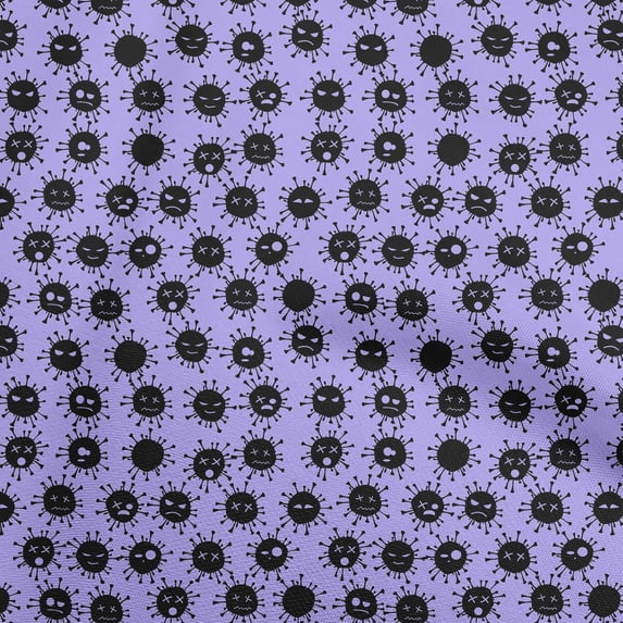 oneOoneSilkTabbyPurpleFabricMedicalVirusCraftProjectsDecorFabricPrintedByTheYard42InchWide