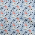 thumbnail image 1 of oneOoneVelvetLightDustyBlueFabricKidsAnimalSewingCraftProjectsFabricPrintsByYard58InchWide, 1 of 4