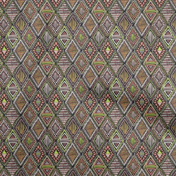 oneOoneVelvetLightGreenFabricTribalDiyClothingQuiltingFabricPrintFabricByYard58InchWide