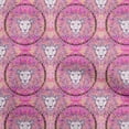 thumbnail image 1 of oneOoneVelvetPinkFabricLionFaceSewingCraftProjectsFabricPrintsByYard58InchWide, 1 of 4