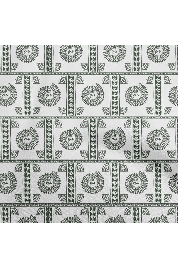 ViscoseJerseyForestGreenFabricAsianFloralBlockDressMaterialFabricPrintFabricByTheYard60InchWide
