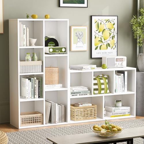 oneinmil 7 Cube Bookshelf, White Cube Organizer and Display Shelf with ... - White Cube Storage For Small Living Room
