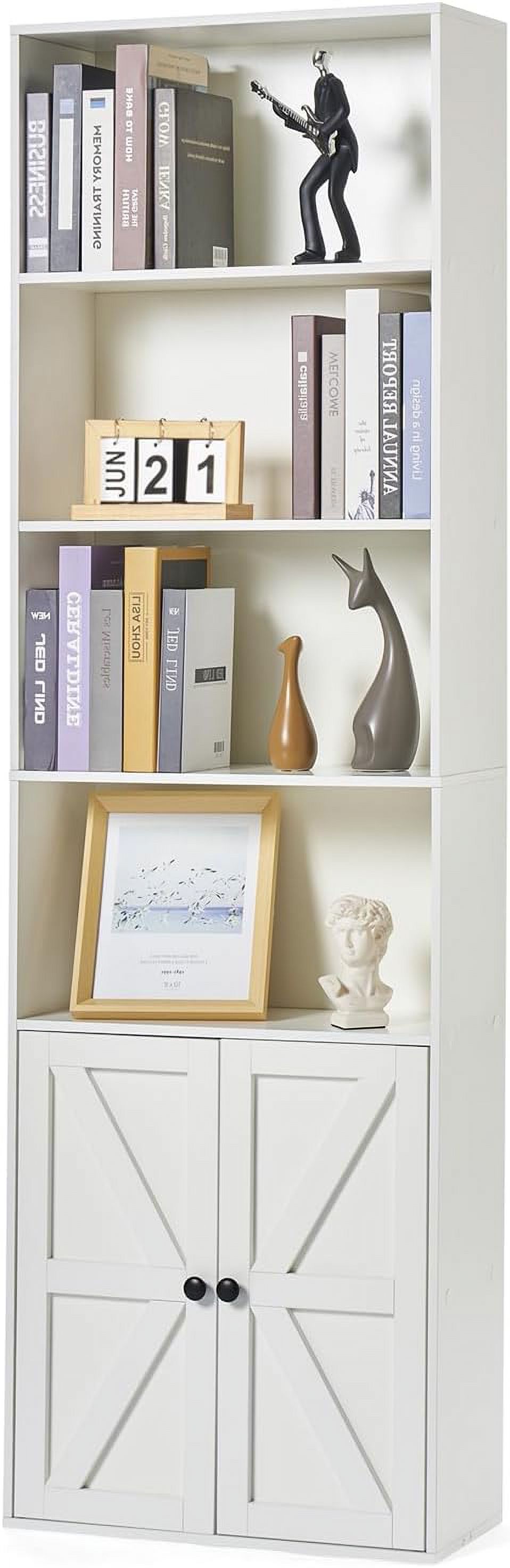 oneinmil Bookcase and Bookshelf, Floor Standing 6Story High Bookshelf