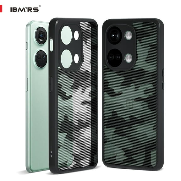 oneplus IBMRS For One Plus Ace 2v Case/Nord 3 5G Camouflage Phone Case, Shockproof Transparent Cover (Camo Black)