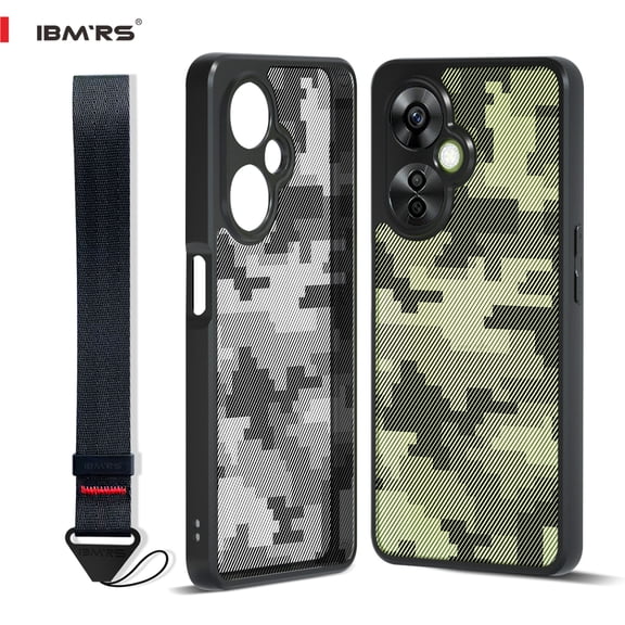 oneplus IBMRS For One Plus CE 3 Lite 5G/Nord N30 5G,Translucent Shockproof Phone Case (Camo Black)