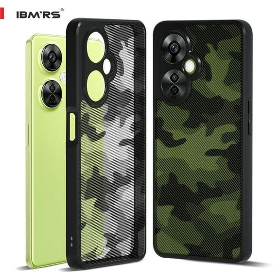 oneplus IBMRS For One Plus CE 3 Lite 5G/Nord N30 5G,Translucent Shockproof Phone Case (Camo Black)