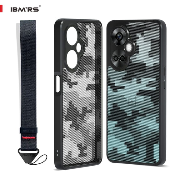 oneplus IBMRS For One Plus Nord CE 3/OPPO K11 5G,Translucent Shockproof Phone Case (Camo Black)