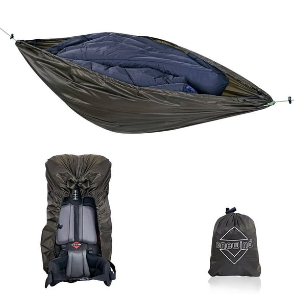 onewind Gear Hammock Mini Storage Camping Backpack Rain Cover Underbelly Gear Sling OD Green