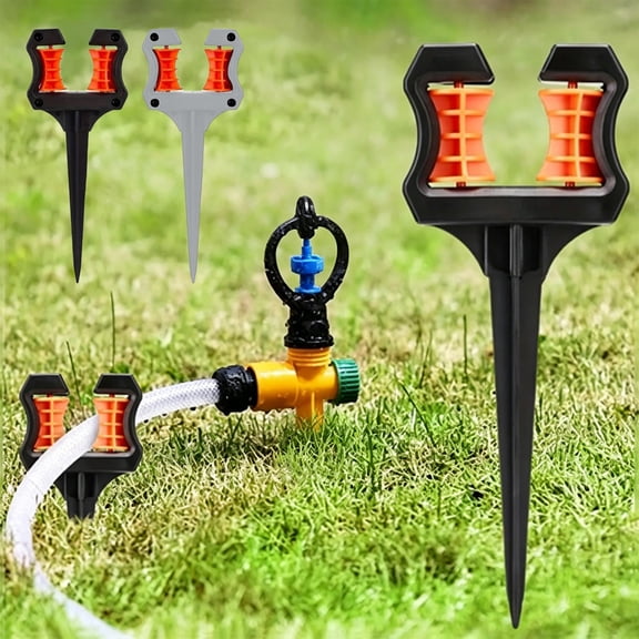 onlyliua 2Pack Garden Hose Guide Stakes AntiKink Pipe Guide Outdoor Water Hose Bracket Protects Lawn Edging Prevents Tangling Easy Install Gardening Tool