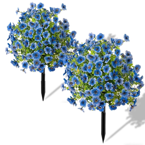 onlyliua 54 Stakes with 162 Faux Blooms Artificial Flower Stakes Set for Outdoor Garden Patio Lawn Arrangement Multi-head Silk Flowers for Floral Displays Wedding Event Decor
