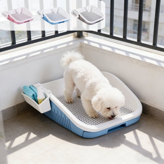 onlyliua Dog Potty Box With Removable Drawer For Easy Cleaning And Housebreaking Indoor Training Toilet For Small To Medium Dogs With Absorbent Tray And Grate Convenient Potty Trainer Dog Potty