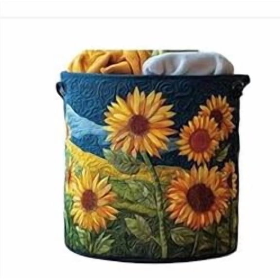 onlyliua Embroidered Laundry Basket Storage Bucket Quilted Collapsible Hamper Drawstring Dirty Clothes Organizer Durable Canvas Foldable Lightweight Bachelor Dorm Room Home Storage