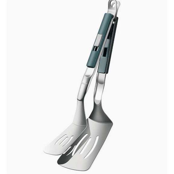 onlyliua Gifts 2‑In‑1 Stainless Steel Fish Turner and Flipping Clip Multifunctional Kitchen Spatula Fish Shovel Heat‑Resistant Non‑Stick Grill Turner for Frying Baking BBQ Cooking Kitchen Gadget