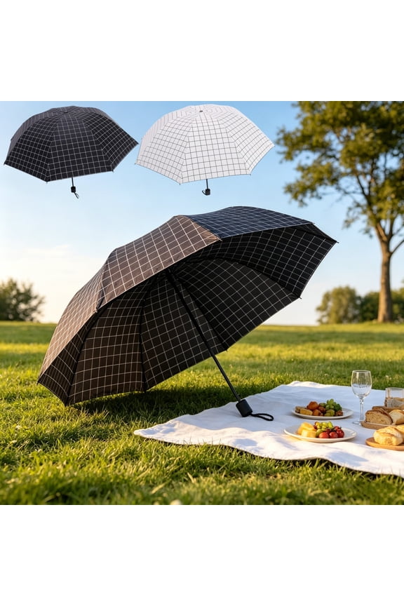 Gifts Compact Foldable UV Protection Travel Umbrella Windproof Rain and Sun Parasol Lightweight Portable Compact Umbrella with UV Coating for Commute Travel Outdoor Use