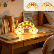 onlyliua Gifts Spectrum Cloud LED Marquee Night Light Battery Operated Rainbow Wall Lamp Colorful Nursery Bedroom Kids Party Decorative Soft Mood Lighting Accent
