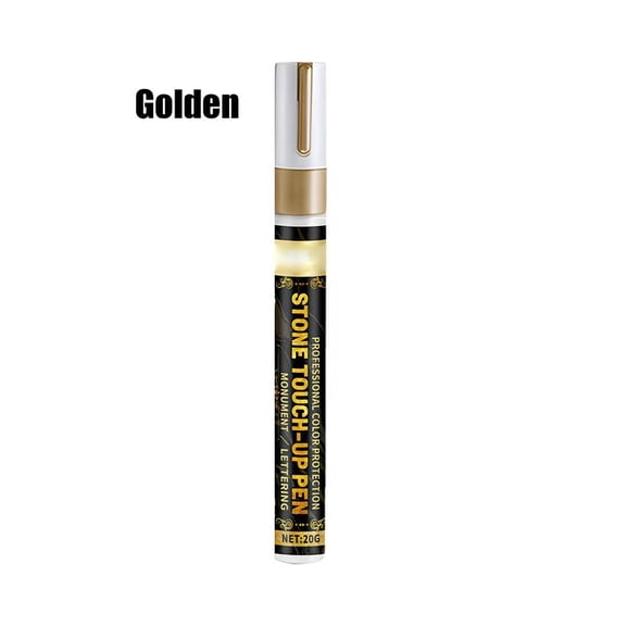 onlyliua Gold Paint Marker Pen Waterproof Fade-Proof Permanent 1mm Fine Tip 20ml Durable Metallic Ink for Monument Lettering Metal Glass Wood Plastic Restoration Weatherproof