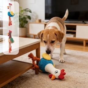 onlyliua Interactive Rooster Tug Toy With Squeaker And Cotton Rope Durable Easter-Themed Pull Play For Dogs And Cats Encourages Tugging Chewing Fetch Enrichment Durable Pet Toy Dog Toy Pet Supplies