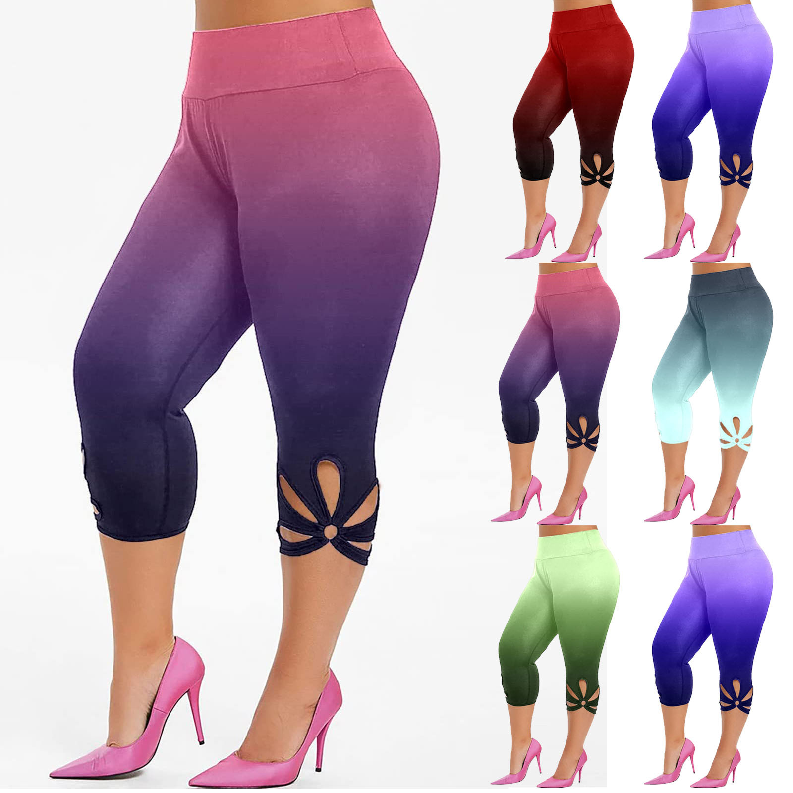Pantalon De Fitness Femme Sun Activewear Brazil, Coupe Capri, Rose, Taille L/XL, Neuf