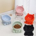 thumbnail image 1 of onlyliua Large Capacity Cat Food Bowl Ceramic Neck-Protecting Tilted Anti-Tip Design with Wide Drinking Rim Non-Slip Base Durable Easy-Clean Dishwasher-Safe Pet Feeder Cat Bowl Pet Feeder, 1 of 7