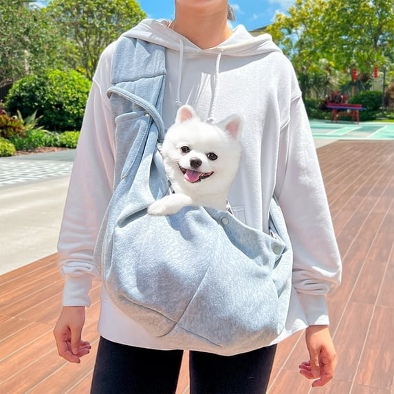 onlyliua Large Pet Shoulder Backpack Crossbody Travel Bag Extra-Thick Strap Breathable Carrier With Safety Leash And Multiple Pockets For Cats And Small Dogs All-Season Travel Carrier Bag