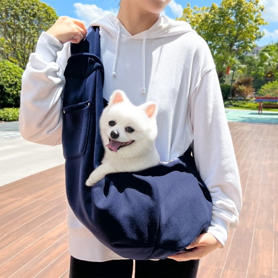 onlyliua Large Pet Shoulder Backpack Crossbody Travel Bag Extra-Thick Strap Breathable Carrier With Safety Leash And Multiple Pockets For Cats And Small Dogs All-Season Travel Carrier Bag