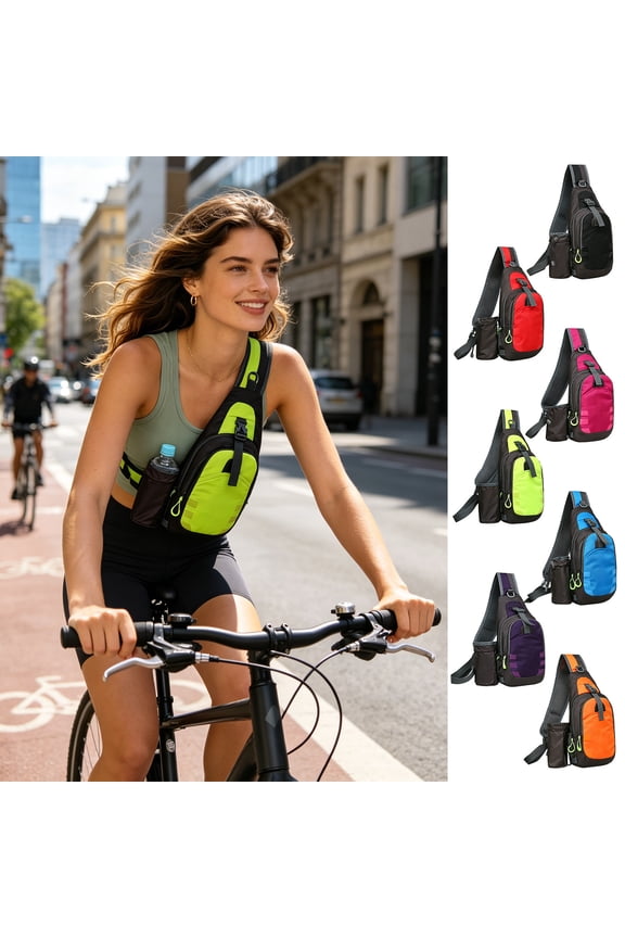 Lightweight Nylon Sling Bag Crossbody Chest Pack For Men Women Multipocket Water Resistant Travel Commuter Daypack Hands Free Outdoor Urban Carry