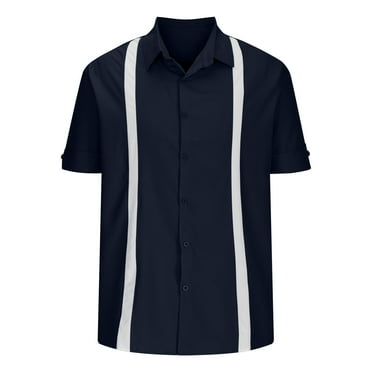 onlyliua Men Tops Men's Slim Fit Business Casual Short Sleeves Solid Buttons Shirts, Sizes S-2XL