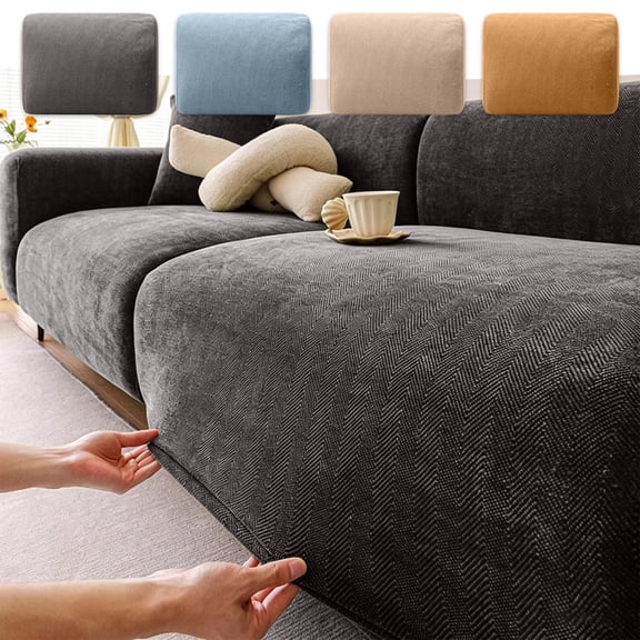 onlyliua Stretch Sofa Slipcover Chenille Pet Friendly Elastic Full Coverage Couch Protector Washable Anti Scratch Furniture Cover Stretchy Durable Living Room
