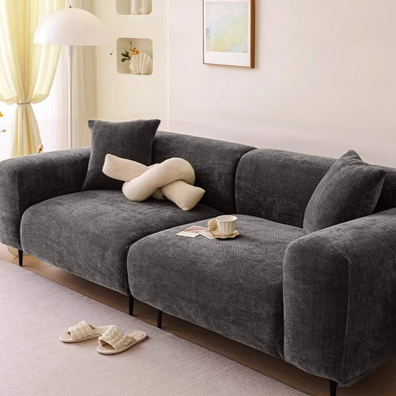 onlyliua Stretch Sofa Slipcover Chenille Pet Friendly Elastic Full Coverage Couch Protector Washable Anti Scratch Furniture Cover Stretchy Durable Living Room
