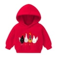 thumbnail image 1 of onlyliua Unisex Toddler Kids Chicken Print Hoodie, Thanksgiving Long Sleeve Pullover Sweatshirt for Boys Girls, 1 of 6