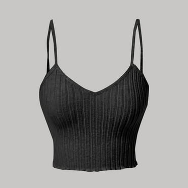 onlyliua Tank Tops for Women Fashion Solid Color Halter Camisole Blouses Casual Loose Fit Sleeveless Spaghetti Straps Summer Shirts Todays Clearance Deal