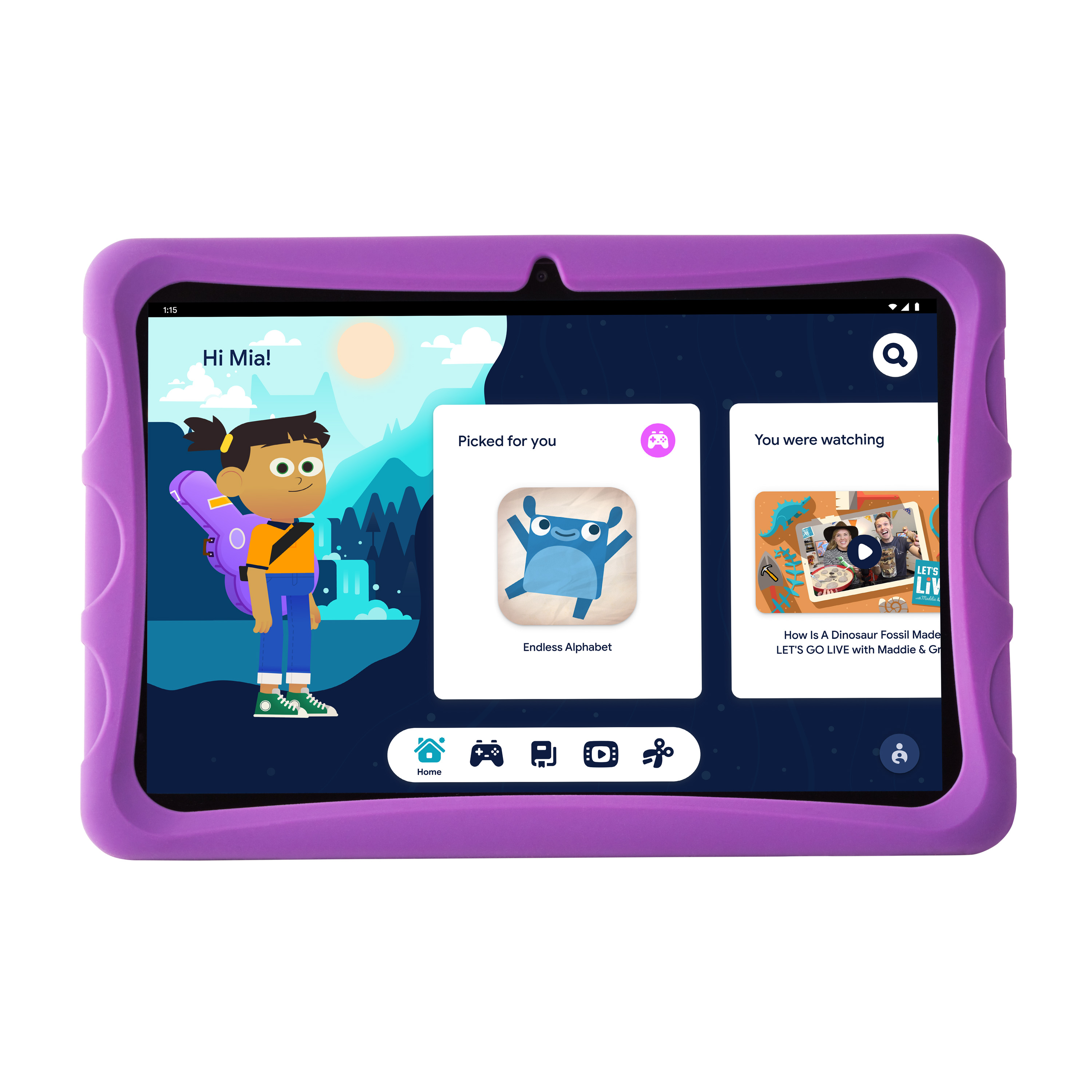 onn. 10.1" Kids Tablet, 32GB (2022 Model) - Violet - image 1 of 14