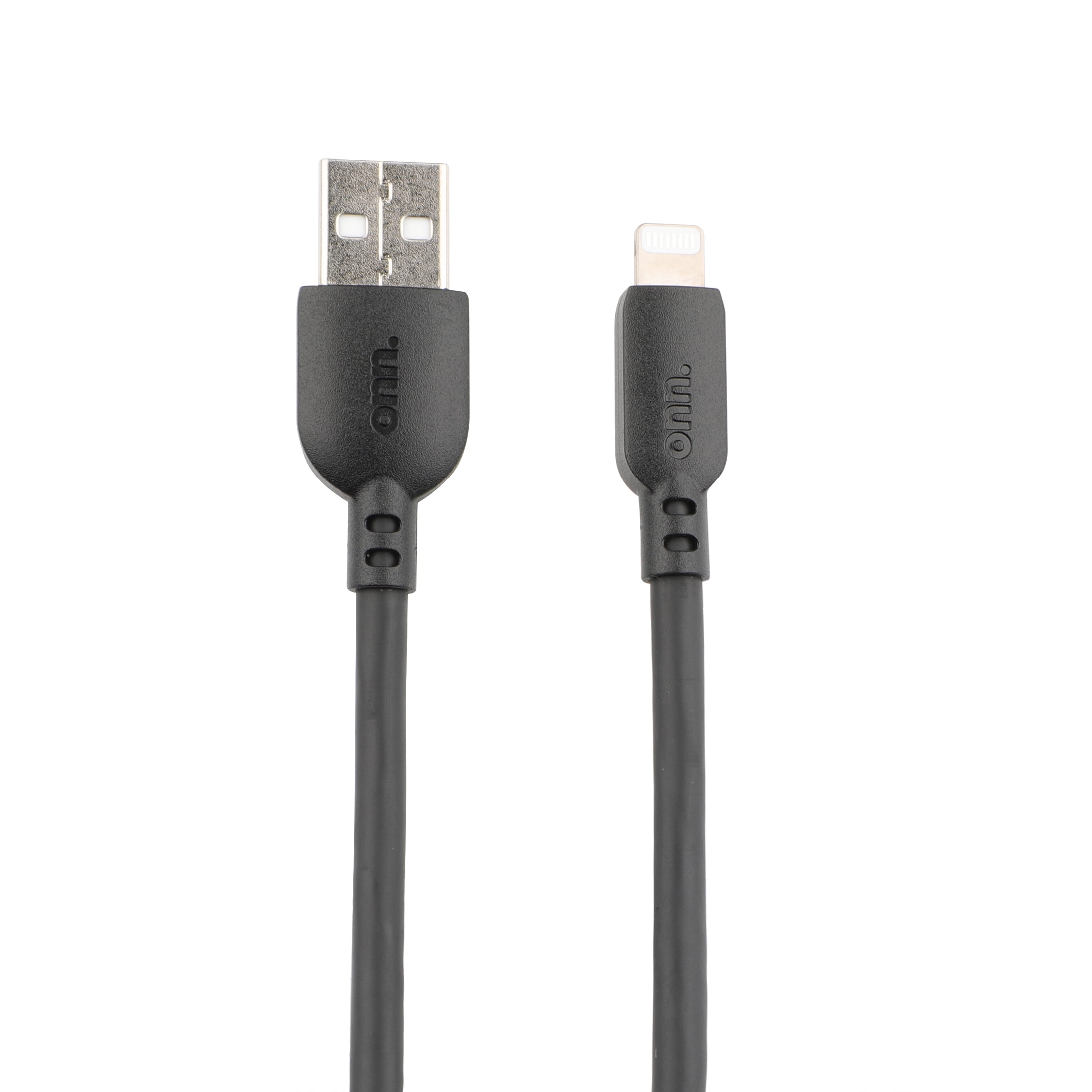 ONN. onn 10ft Lightning to USB Charging Cable, MFI Certified, Black - Compatible with iPhone 14/13/12/11/X/XR/XS/8/7/6/5, iPad, Airpods and more