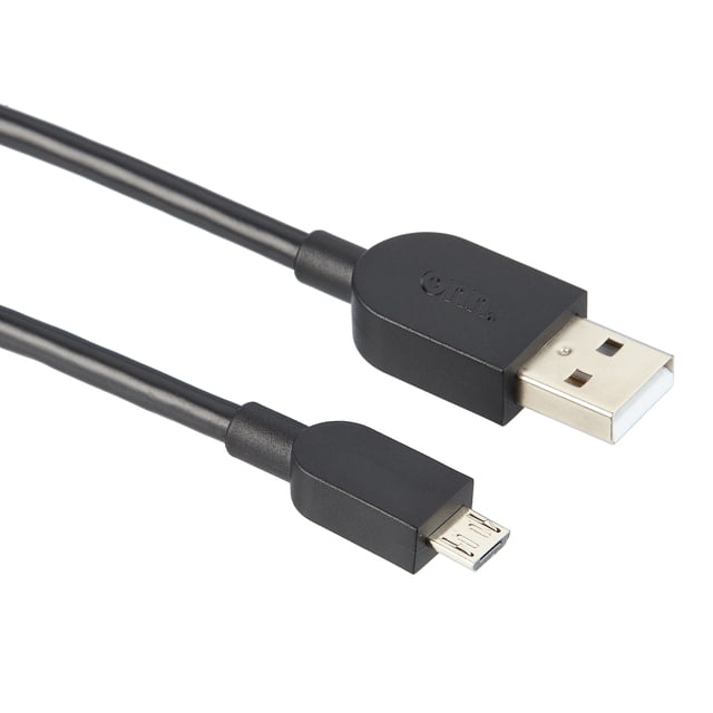 onn 10' USB to Micro USB Charging Cable Compatible with PS4 Dualshock 4 Controller, Black