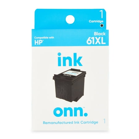 onn. 100008614 HP 61XL Black Remanufactured Ink Cartridge
