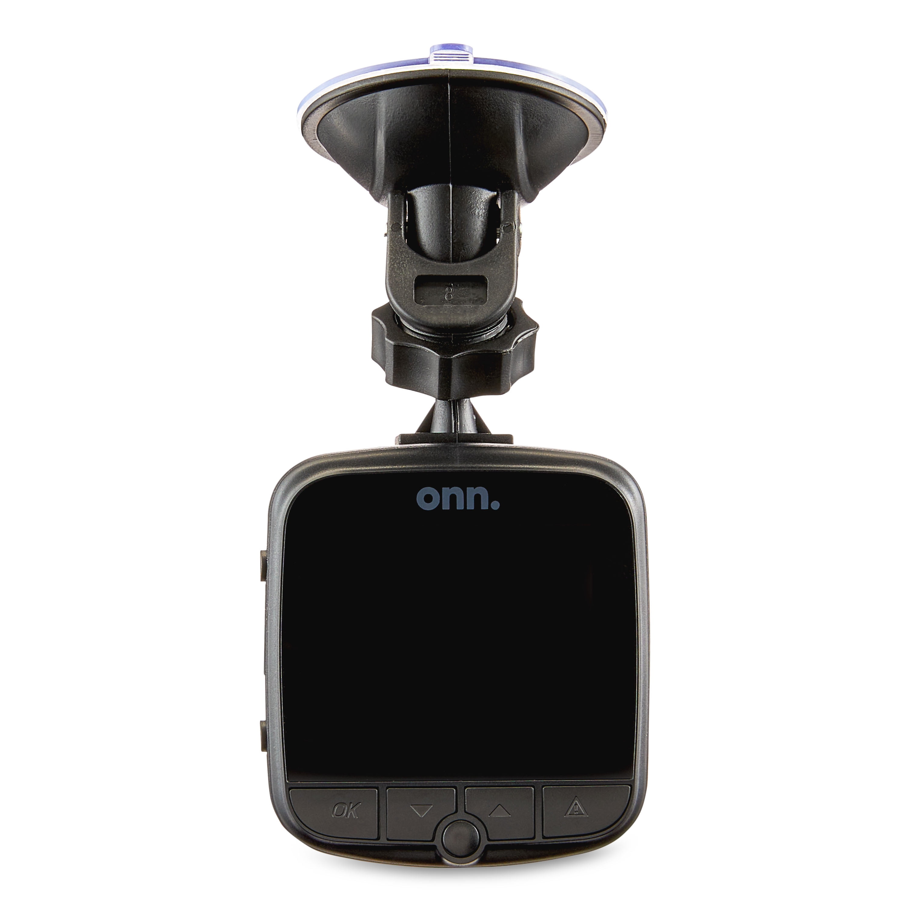 onn. 1080p HD Black Car Dash Cam, 2.4" LCD Screen, 110 Degree Vision