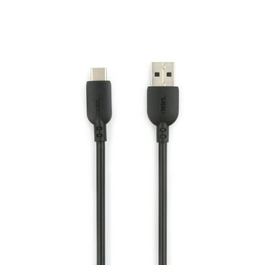 onn 10ft USB-C to USB-A Charging Cable, USB-IF Certified, Black