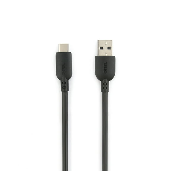 onn 10ft USB-C to USB-A Charging Cable, USB-IF Certified, Black - Compatible with iPhone 17/16/15 Series, Samsung Galaxy, Note, Pixel Devices, iPad Pro, & More