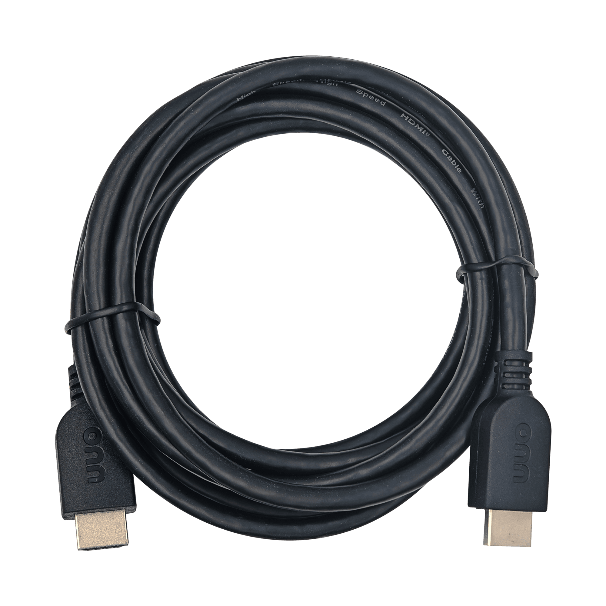 Onn. 12' Premium HDMI Cable, Black Color