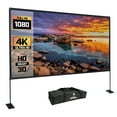 thumbnail image 1 of onn. 120" Portable Indoor/Outdoor 16:9 Projection Screen with Stand, 1 of 7