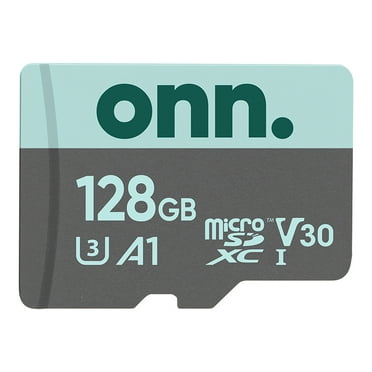 onn. 128GB Class 10 U3 V30 MicroSDXC Flash Memory Card