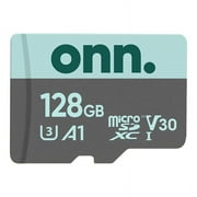 onn 128GB Class 10 U3 V30 MicroSDXC Flash Memory Card