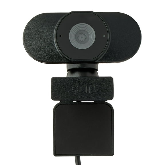 onn 1440P Webcam with Autofocus and Built-in Microphone, Adjustable,Black