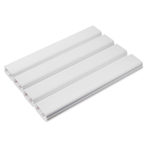 onn PVC Cable Covers, White, 4 Pack